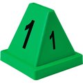 Global Industrial Numbered Cones, 1-20, 4-1/2L x 4-1/2W x 4-3/8H, Green 412591
